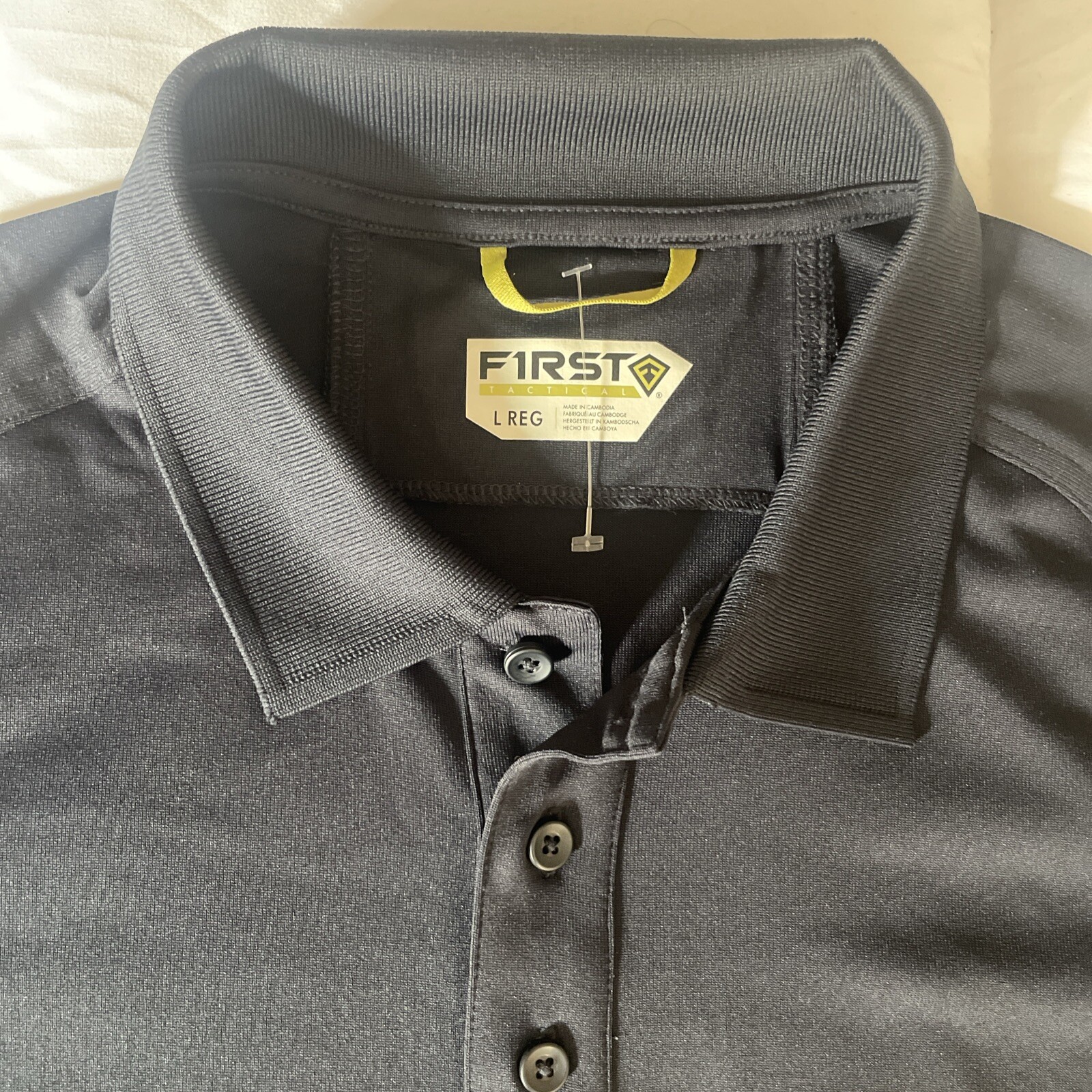 First Tactical Men's Performance Polo Long Sleeve Tactical Midnight Navy Golf