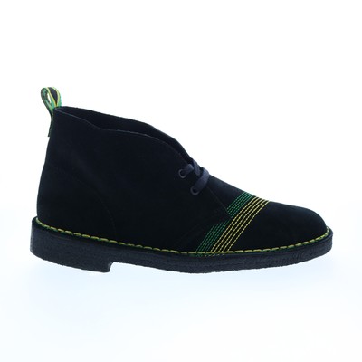 

Clarks Desert Jamaica 26155917 Мужские черные замшевые ботинки Chukkas со шнуровкой, Черный, Clarks Desert Jamaica