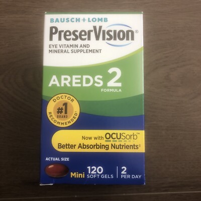 PreserVision AREDS 2 Formula 120 Mini Soft Gels exp 08/2025 Eye Health