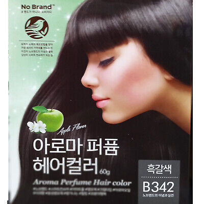 Aroma Perfume Hair Color Dye Gray Cover Black Brown 60+60g K-Beauty Free Trackin