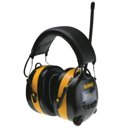 DeWalt DPG15 AM/FM Radio Digital Tune W/Aux Connection Hearing Ear Muffs NRR 25
