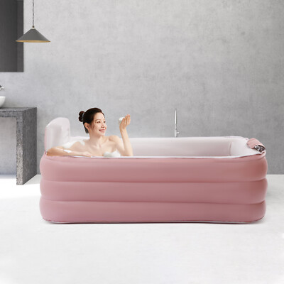 Fault! Foldable Portable Inflatable Blowup Bathtub SPA Bath Tub Flexible Zipper 