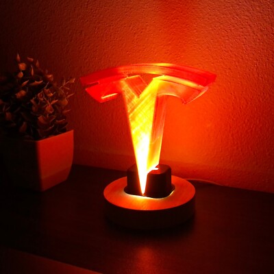 Tesla Emblem LED Lamp - 3D Printed