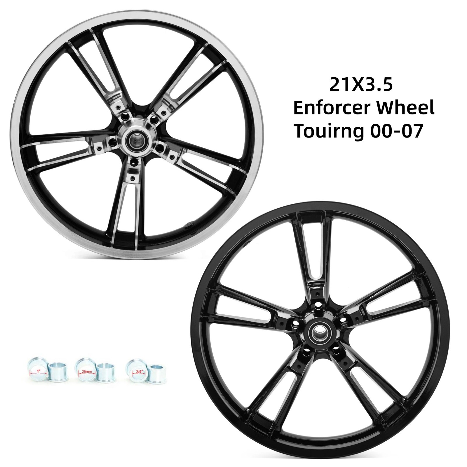 21X3.5 WHEEL BLACK FOR HARLEY TOURING BAGGER FLH 00-07 FRONT RIM