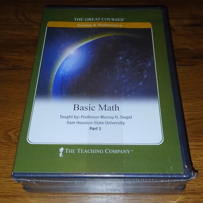 Basic Math: Parts 1, 2 & 3, The Great Courses Teaching 1997, DVD Set Brand New 