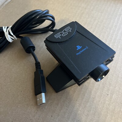 PS2 Eye Toy Camera Sony PlayStation 2 Black USB Tested Working SLEH-00031