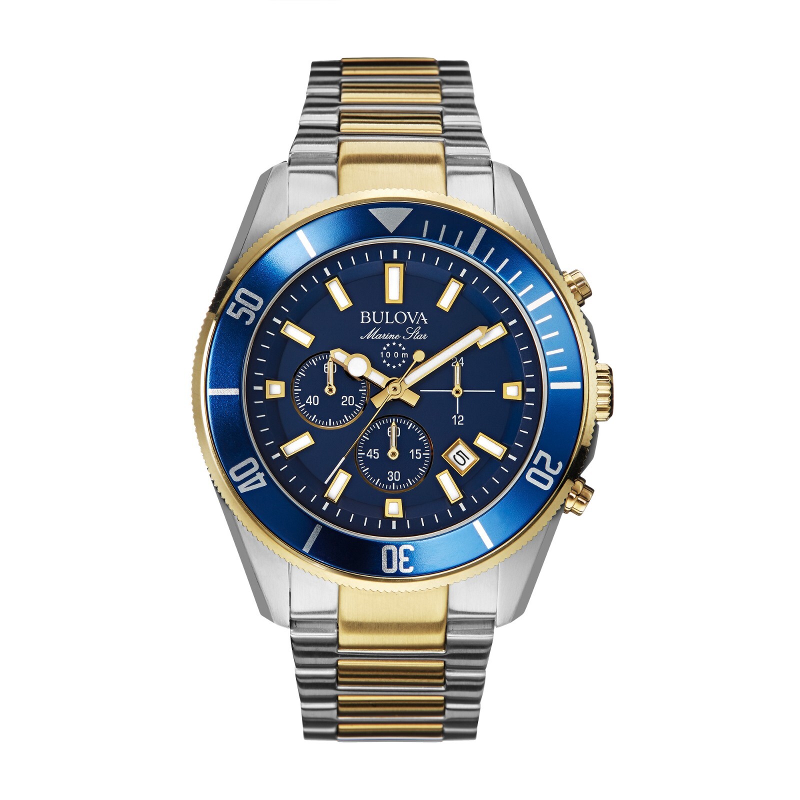 Bulova Men's Marine Star Chronograph Calendar Quartz Silver Watch 43 MM 98B230 Bulova Men's Marine Star Chronograph Calendar Quartz Silver Watch 43 MM 98B230