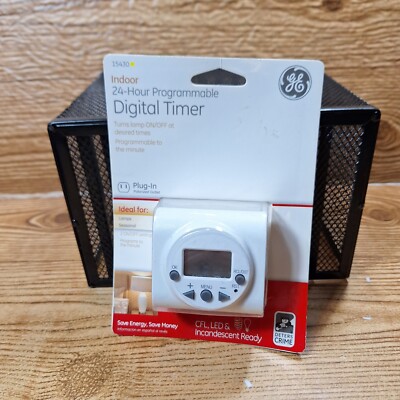 GE Indoor 24-Hour Programmable Digital Timer 15430 Lamps Lights New