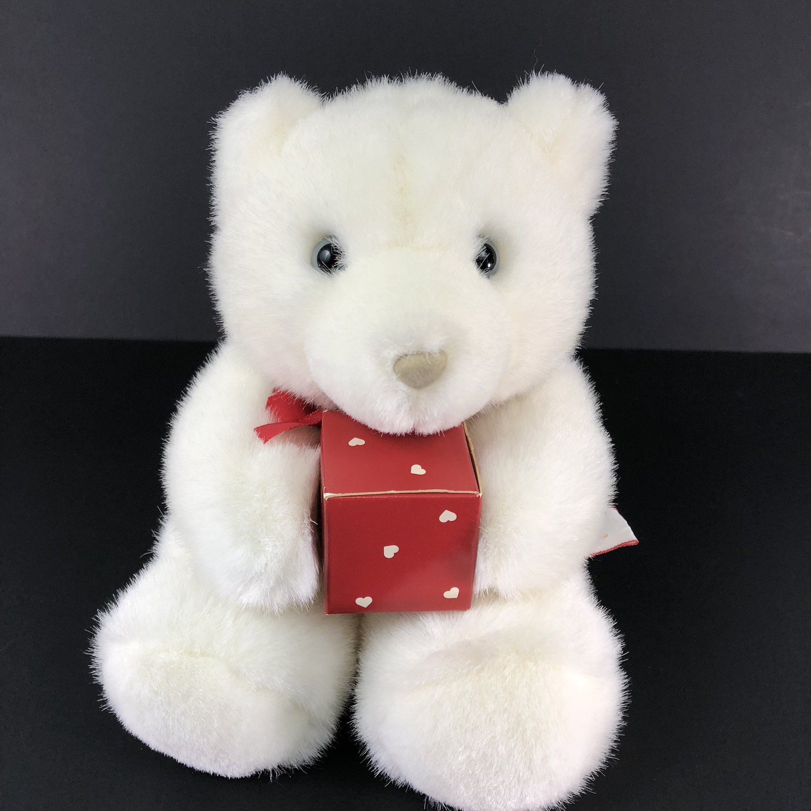 Hallmark Heartline Bear White Red Valentine Heart Gift Box 8