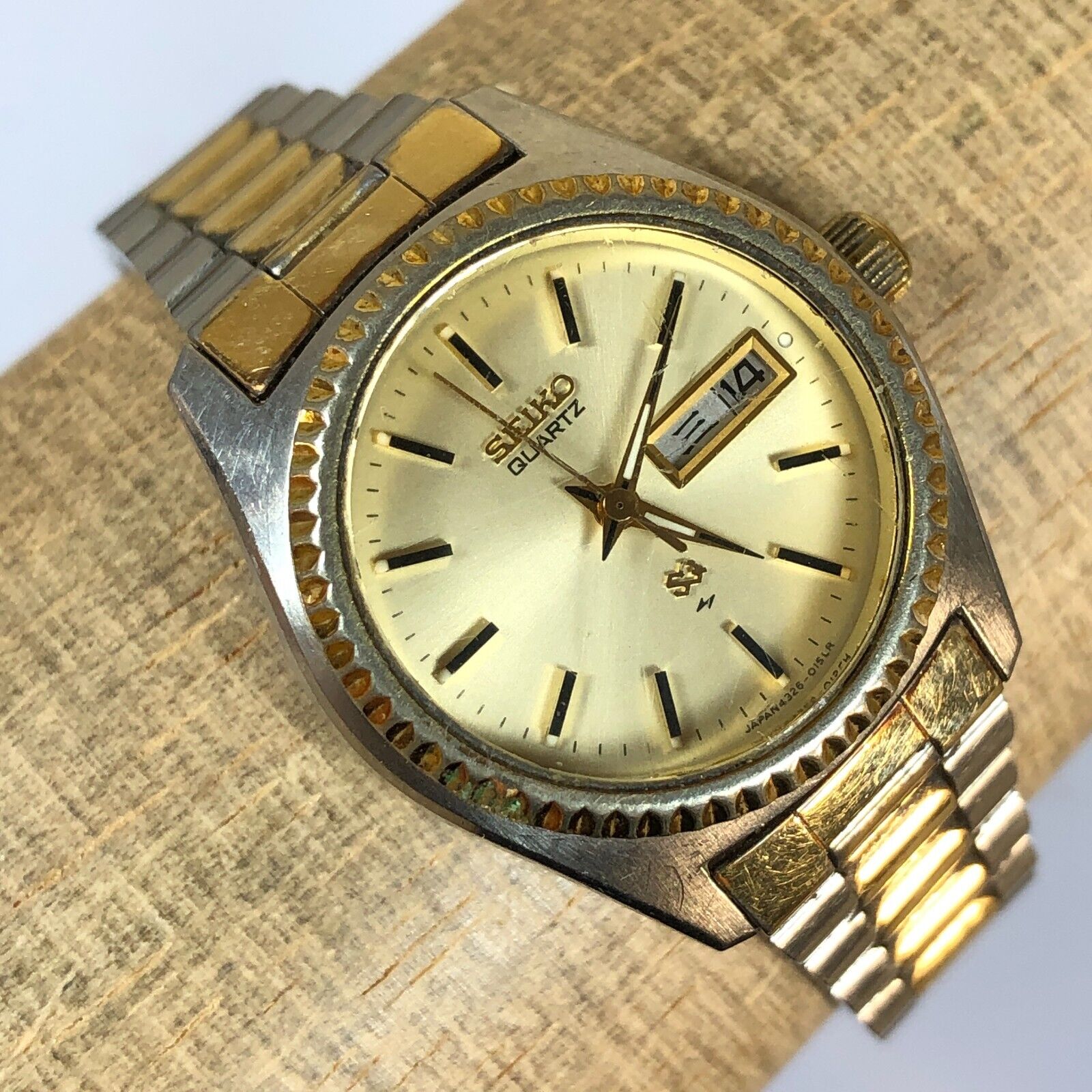 Vintage Seiko SQ Womens President Fluted Bezel Japan Day Vintage Seiko SQ Womens President Fluted Bezel Japan Day