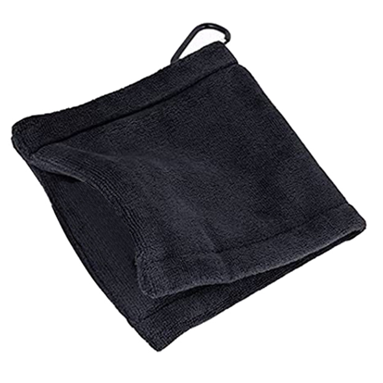Microfibre Golf Towel Waffle With Clip Black Cleaning Club Ball Cleaner UK