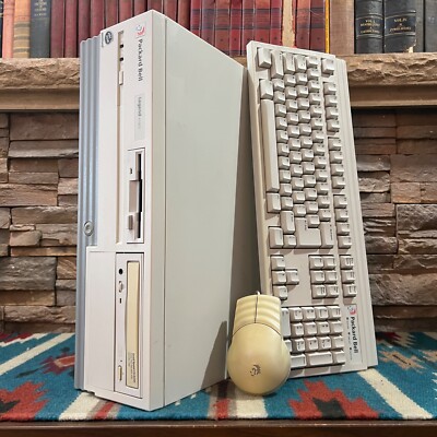 Vintage Packard Bell 410CD Retro PC! P75 40MB Floppy CD OPL Sound Keyboard POSTS