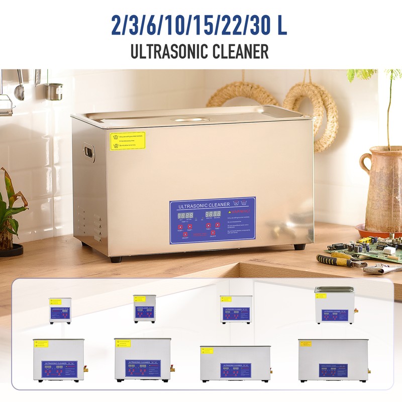 CREWORKS 2L to 30L Ultrasonic Cleaner Cleaning Equipment Industry Heated
