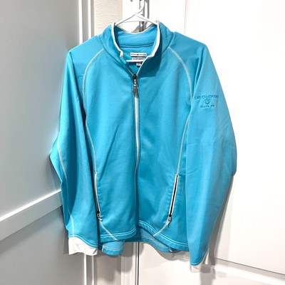 Peter Millar Element 4 Warmth Jacket Womens XL Blue Full Zip Fleece - Has LOGO