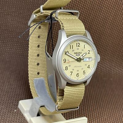 SEIKO SEIKO 5 SPORTS SRPJ83K1 FIELD SPORTS STYLE NYLON BEIGE AUTOMATIC MEN'S WATCH