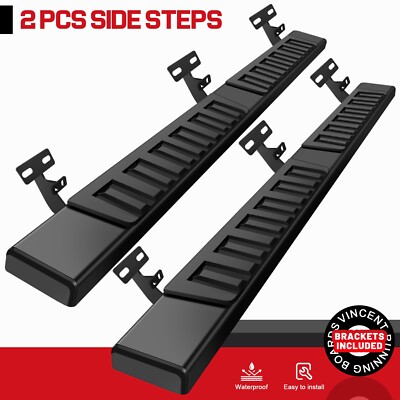 6'' Running Boards FOR 09-18 Dodge RAM 1500/10-24 RAM 2500 3500 Crew Cab BLK H