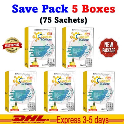 5x CC Calcium Collagen Strengthen JointsKnees Plus Vitamins (10gx15 Sachets)