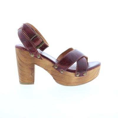 Bed Stu Kalah F376003 Женские бордовые кожаные босоножки на каблуке Обувь 6