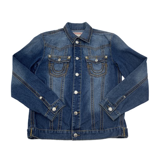 TRUE RELIGION デニムジャケット JIMMY BIG QT True Religion Men Jimmy Big QT Button Front Trucker Jean