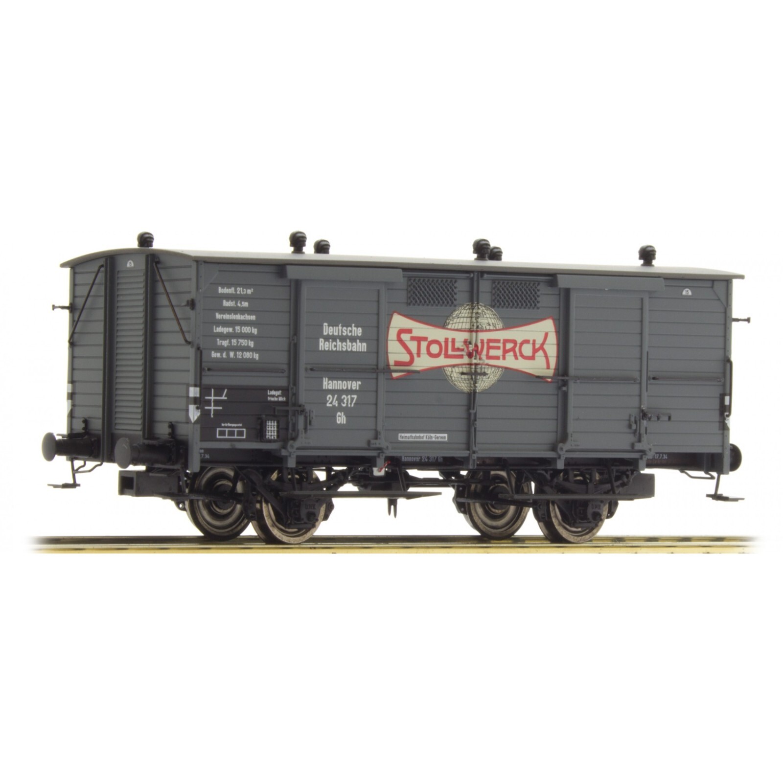 Brawa 48660 Carro chiuso DRG tipo Gh vagone STOLLWERK trasporto latte H0 1:87