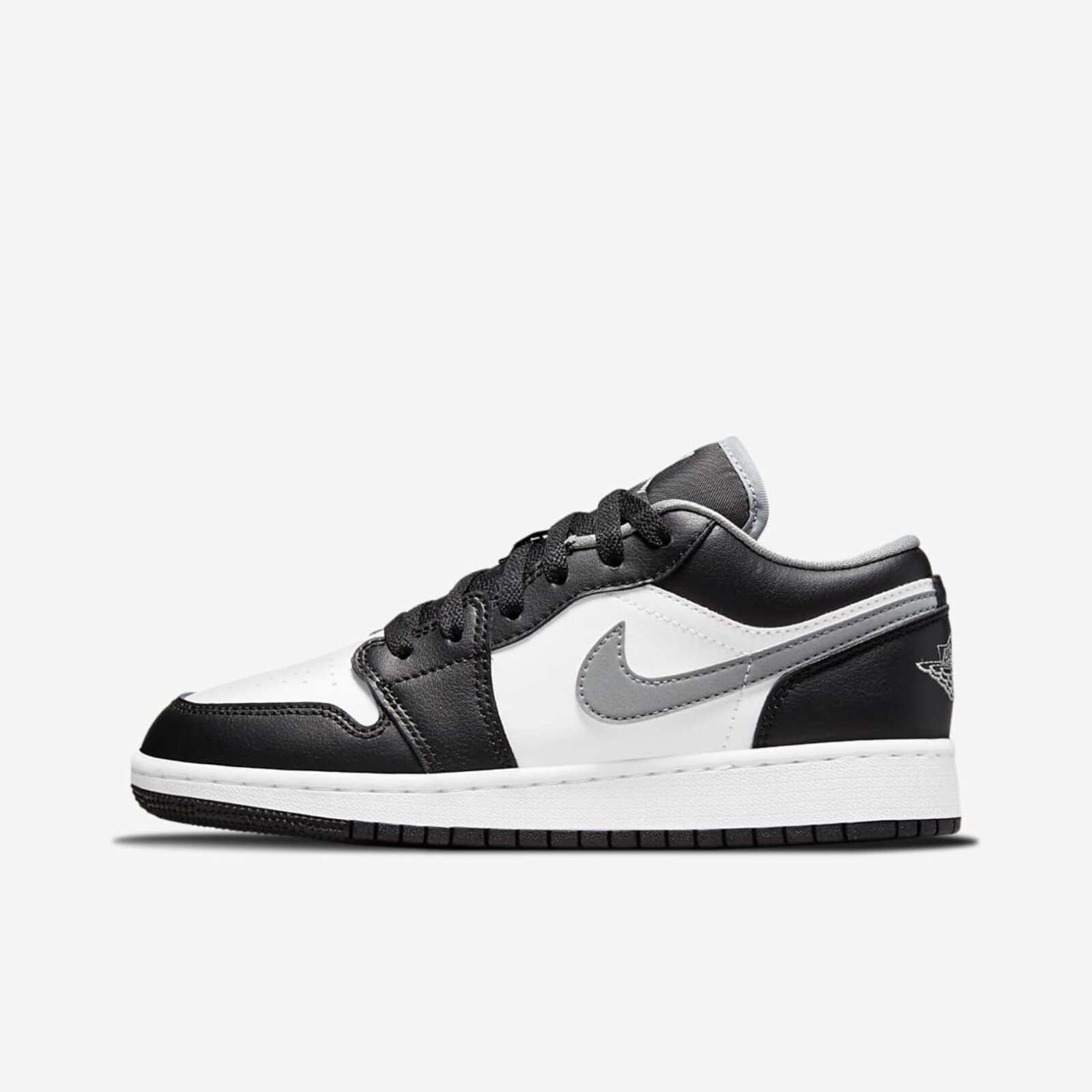 

Кроссовки Nike Air Jordan 1 Low Black Particle Grey GS 553560-040, Black/particle grey/white, Air Jordan 1 Low