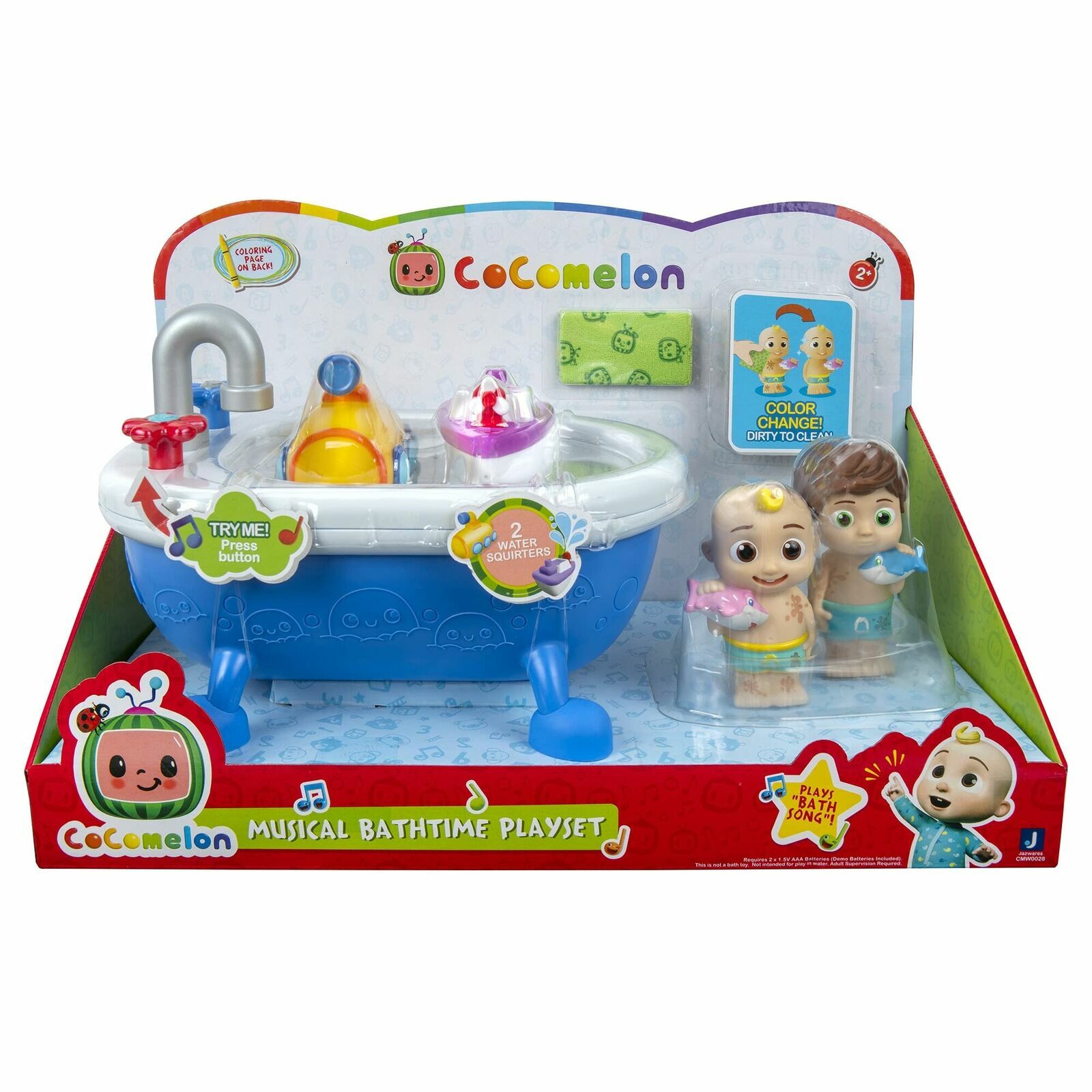CoComelon Musical Bathtime Playset - Plays Clips of The