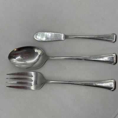 Oneida Maestro St Leger Stainless Flatware Hostess Serving 3 Pieces Butter Knife