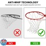 LAO XUE Basketball Net Outdoor,(7.16 oz) 12 Loops Professional Heavy Duty Basketball Net Replacement,All Weather Anti Whip, Suitable for Outdoor Standard 12 Loops Basketball Hoop