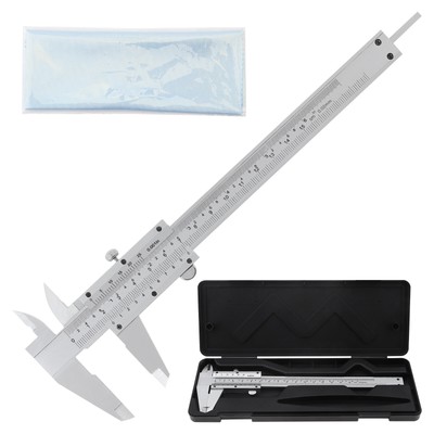 Vernier Caliper, Non Digital 6 Inch Inside/Outside/Depth and Step Measurement US