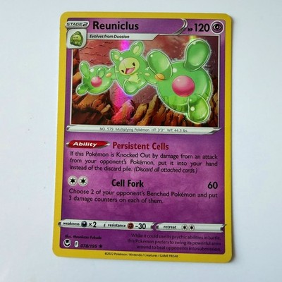 Pokémon Silver Tempest #078/195 Reuniclus Holo Rare