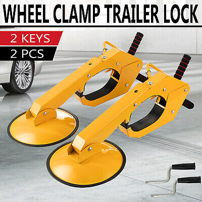 2PC Anti Theft Wheel Lock Clamp Boot Tire Claw Parking Car Truck RV Boat Trailer