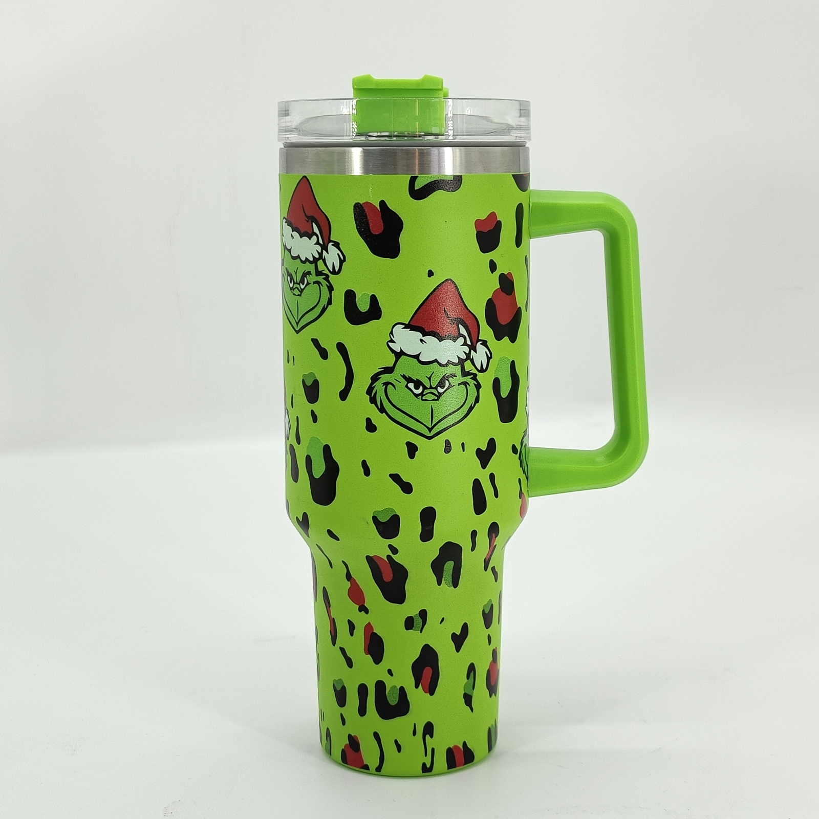Christmas 40oz Quencher Water FlowState Tumbler Cup The Grinch Insulated Bottle