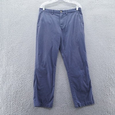Tailorbyrd Collection Mens Chino Pants Slate Blue Flat Front Flamingo Logo 34/30