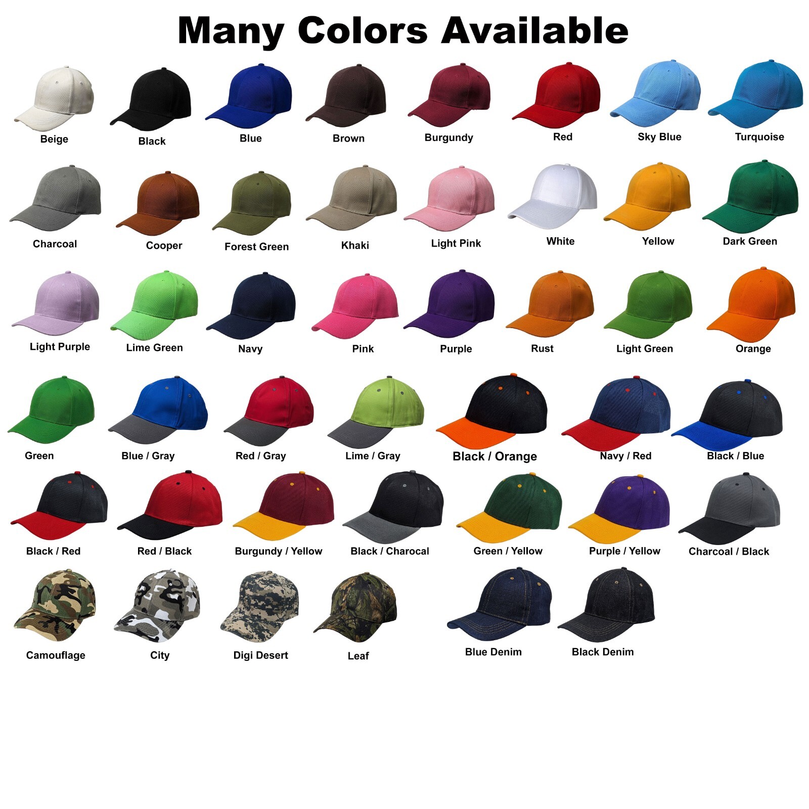 Personalized Text Embroidered Unisex Baseball Cap, Adjustable Hat, Custom Text