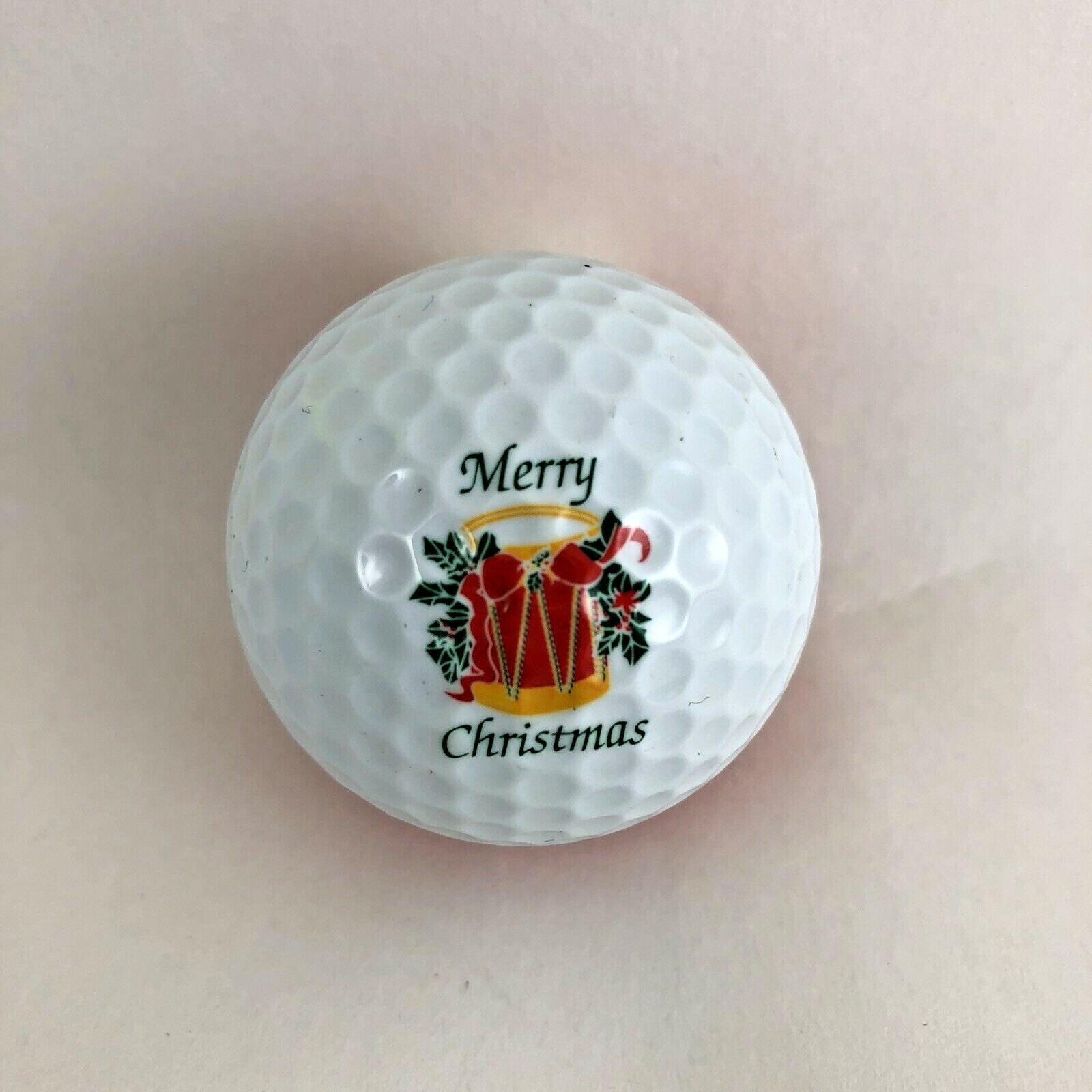 【未使用品】PING GOLFBALL merry Christmas Ping Eye 2 Merry Christmas Red And White Drum Graphic Golf