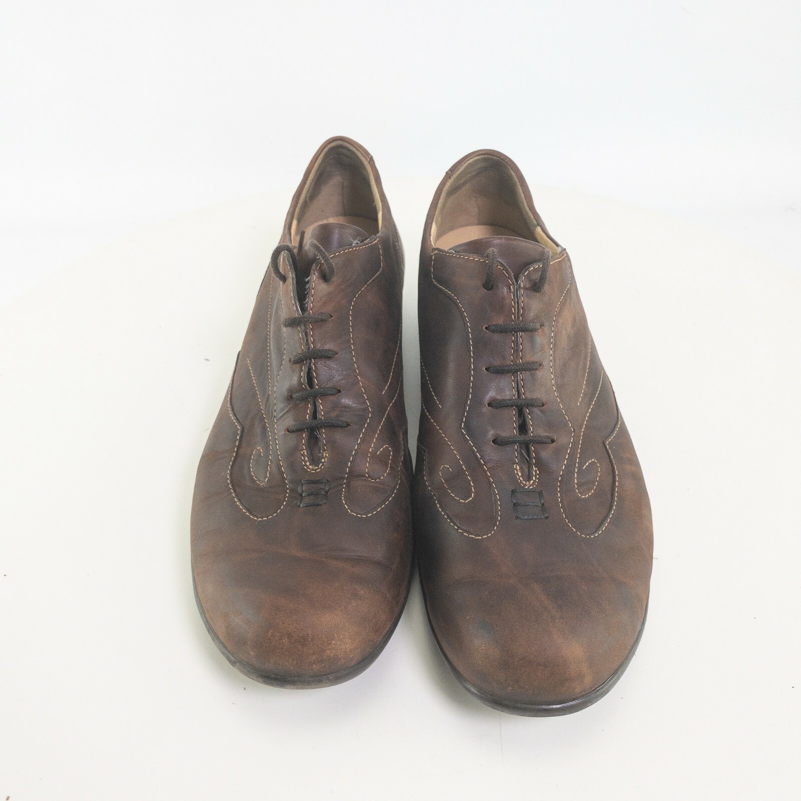 Durea Womens Brown Lace Up Low Top Round Toe Western Oxford Shoes Size US  5.5: купить с доставкой из США, цена 5 520 руб - (203490431025)