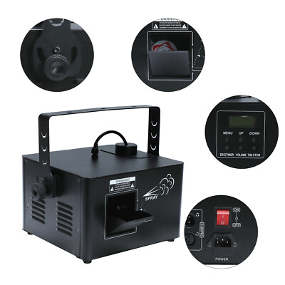 DMX Low Profile Hazer Haze Smoke Fog Machine Theater DJ Stage Effect 1500W w/ RC