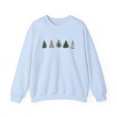 Winter Pine Tree Sweatshirt, Cozy Holiday Gift, Unisex Pullover, Nature Lover