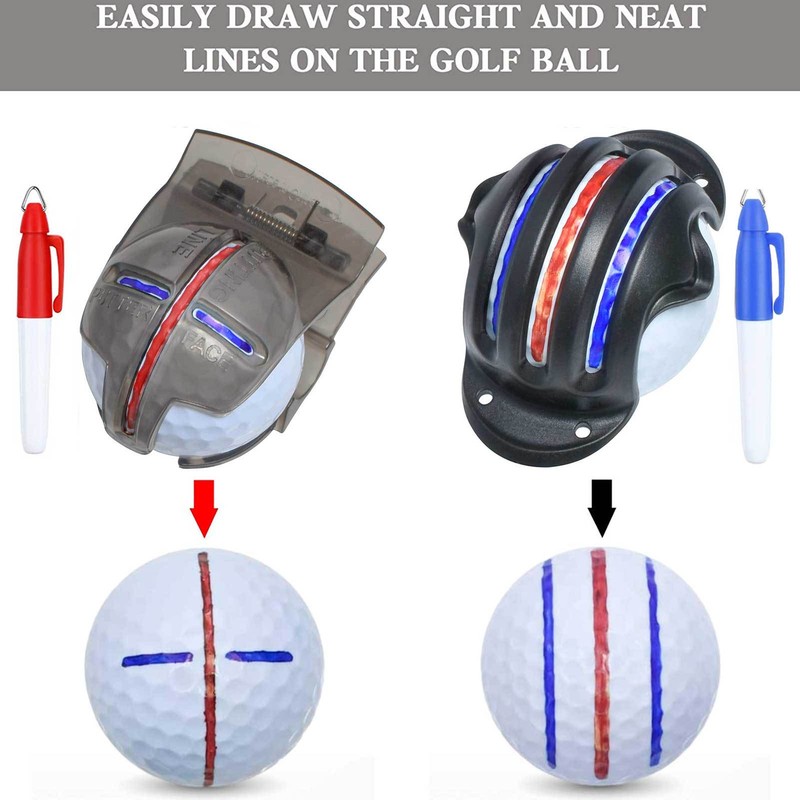 6Pcs/Set Golf Ball Line Marker Tool Golf Ball Line Liner Mar