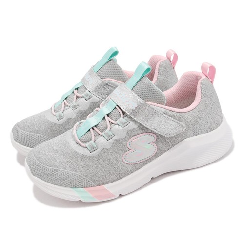 

Skechers Dreamy Lites светло-серый белый ремешок детский дошкольный повседневный 302021-LLTGY, Dreamy Lites