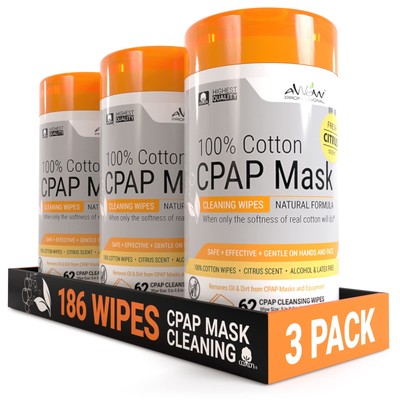AWOW Scented CPAP Wipes CPAP Mask Cleaner for Daily CPAP/BiP
