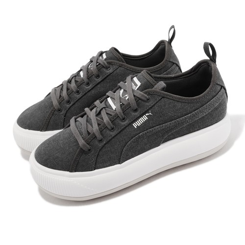 

Женская повседневная платформа Puma Suede Mayu Canvas Wns Ebony Grey White 383165-03, Suede Mayu Canvas Wns