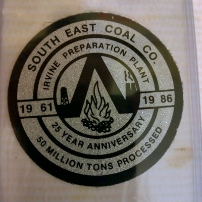 MINING STICKER, SUPER RARE SOUTHEAST COAL CO. ONLY GLITTER I'VE EVER SEEN 
