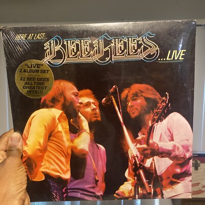 The Bee Gees 2 LP Here at Last... Bee Gees... Live SEALED Orig Hype Sticker