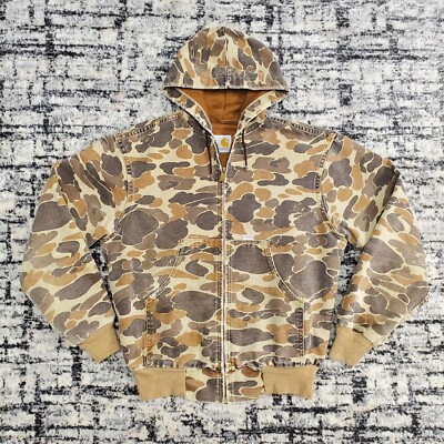 Vintage Carhartt Duck Camo Jacket JR123 80s USA 22×25 Vintage Carhartt Duck Camo Jacket JR123 80s USA 22×25
