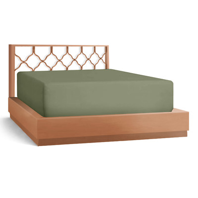 21  Extra Deep Pocket Ultra Soft Fitted Sheet with Corner Straps, King - Sage