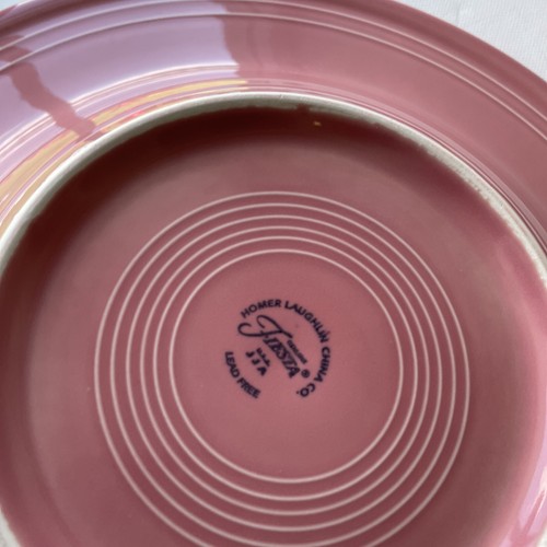 Fiesta Homer Laughlin Pink Large 12" Rimmed Soup/ Pasta Bowl
