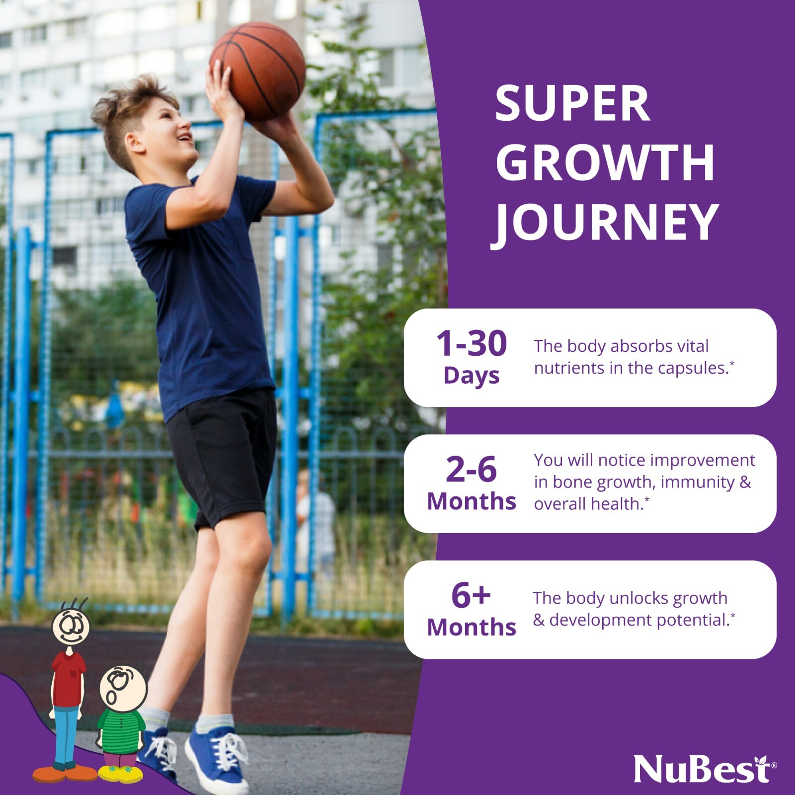 NuBest Tall 10+ - Height Growth Capsules for Age 10+ Who Can Drink Milk - Pack 3