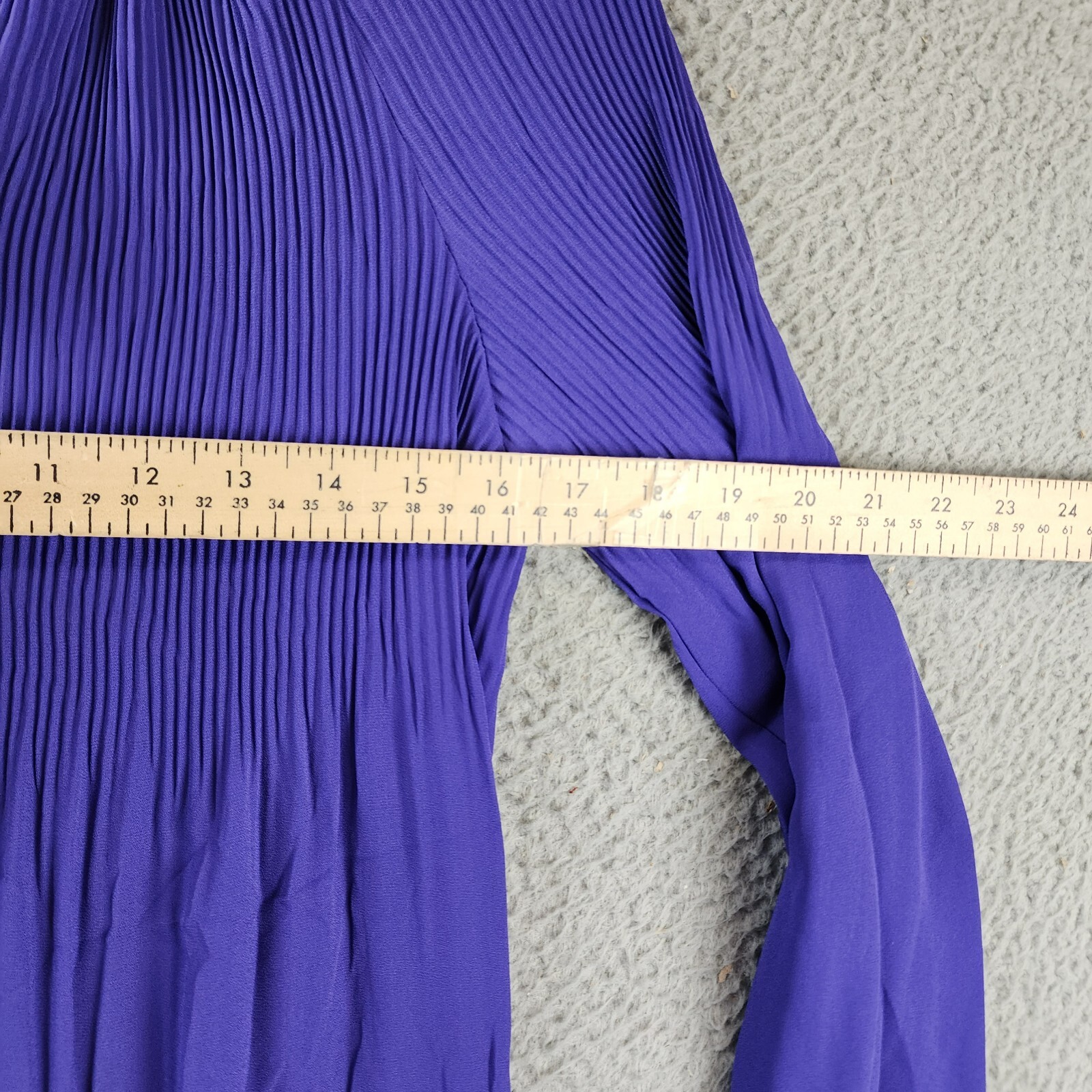 Lauren Ralph Lauren Ruched 1/4-Placket Top Womens XS Violet Amthyst Long Sleeve - Picture 7 of 12