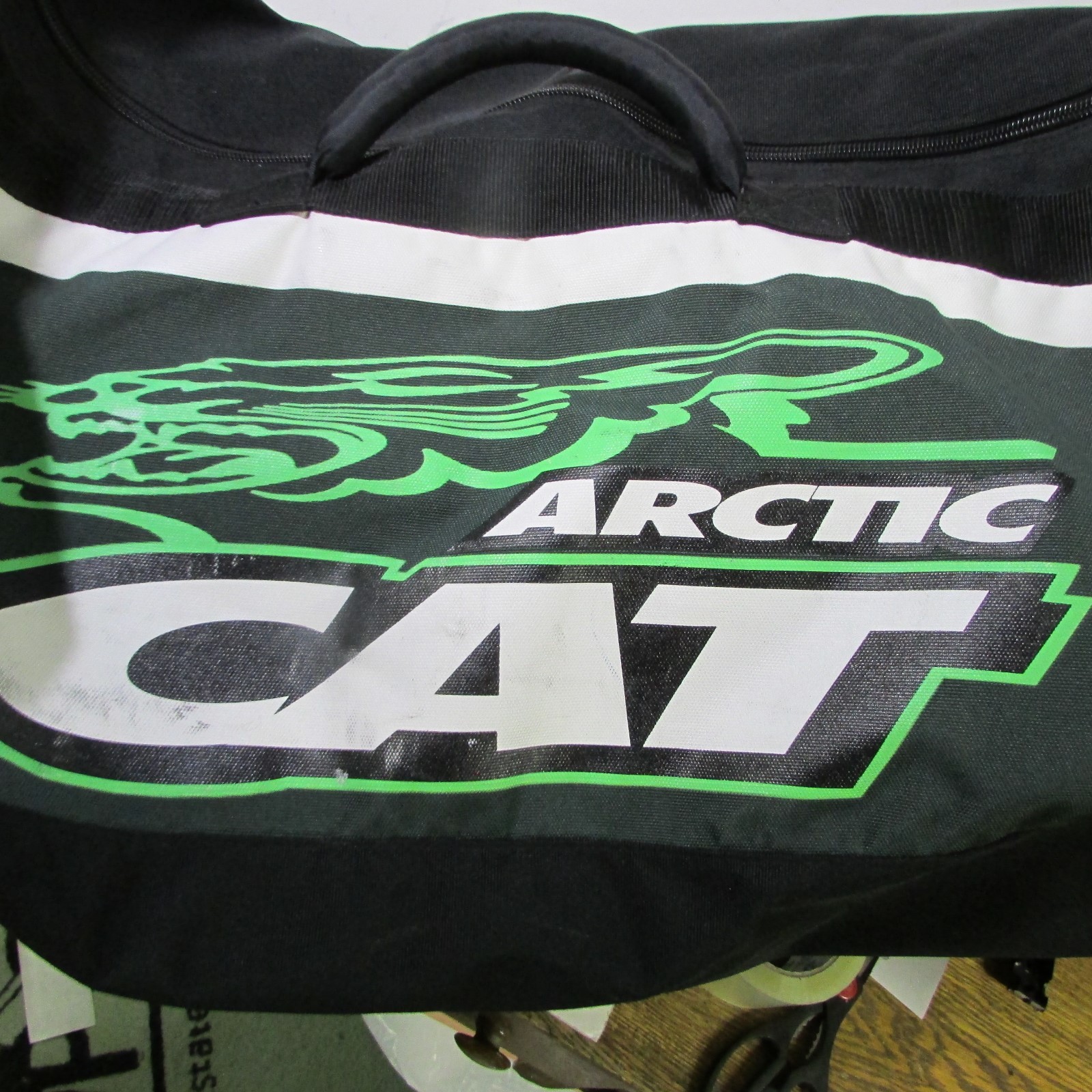 Vintage Original Arctic Cat Snowmobile Helmet Clothing Storage Bag 1990's? NICE!